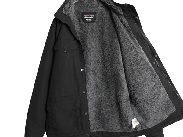 パタゴニア イスマス パーカー メンズ M 19年製 裏 ボア パイル フリース ナイロン ジャケット フルジップ マンパ ブルゾン ジャンパー 黒