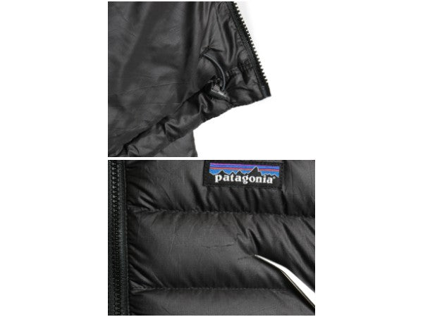 パタゴニア ダウン セーター ジャケット メンズ XS / 20年製 ナイロン フルジップ 800フィル アウトドア パッカブル ブルゾン 黒 シンプル