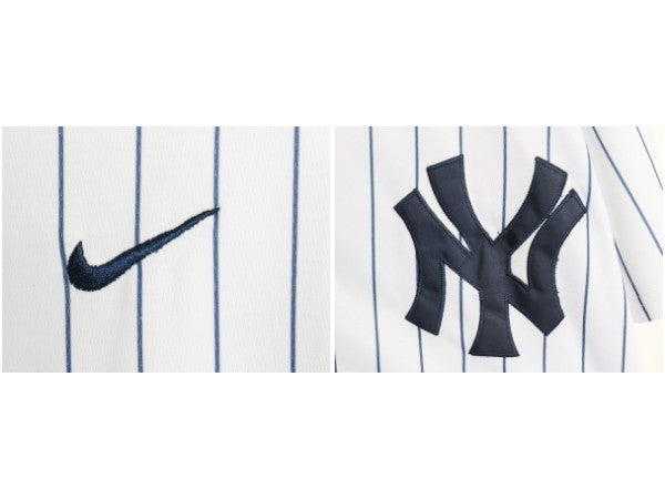 ヤンキース ベースボール シャツ メンズ M / MLB オフィシャル ナイキ スウッシュ 大リーグ ユニフォーム ゲームシャツ 半袖シャツ 重ね着