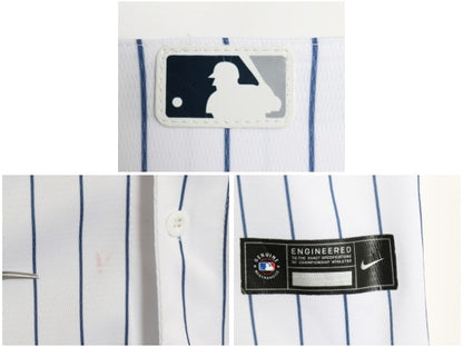ヤンキース ベースボール シャツ メンズ M / MLB オフィシャル ナイキ スウッシュ 大リーグ ユニフォーム ゲームシャツ 半袖シャツ 重ね着