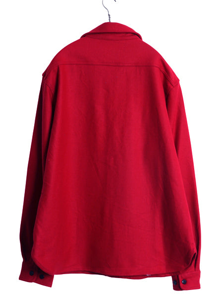 デッドストック ショット CPO 長袖 ウール シャツ メンズ XL 長袖シャツ ジャケット メルトン ヘビーウェイト 無地 シンプル 大きいサイズ