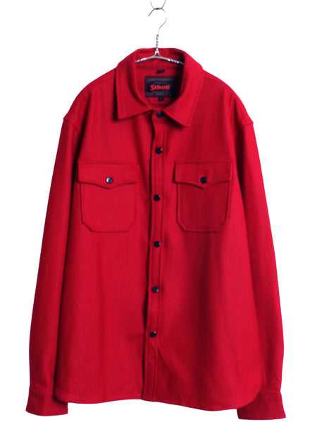 デッドストック ショット CPO 長袖 ウール シャツ メンズ XL 長袖シャツ ジャケット メルトン ヘビーウェイト 無地 シンプル 大きいサイズ