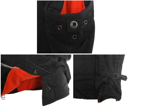 00s ポロ ラルフローレン 中綿 ナイロン キルティング ベスト メンズ L オールド ウール カシミヤ ライナー付き フルジップ 重ね着 無地 黒