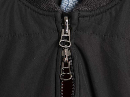 00s ポロ ラルフローレン 中綿 ナイロン キルティング ベスト メンズ L オールド ウール カシミヤ ライナー付き フルジップ 重ね着 無地 黒