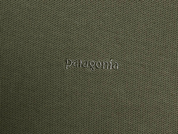 パタゴニア 鹿の子 長袖 ポロシャツ メンズ XL 古着 06年製 長袖シャツ ロングスリーブ オーガニック コットン カットソー 大きいサイズ 緑
