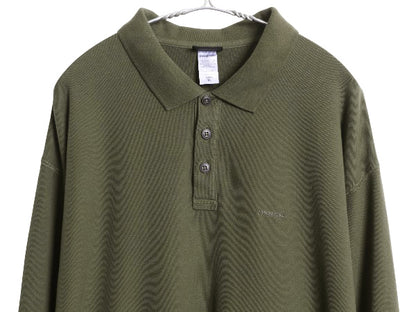 パタゴニア 鹿の子 長袖 ポロシャツ メンズ XL 古着 06年製 長袖シャツ ロングスリーブ オーガニック コットン カットソー 大きいサイズ 緑