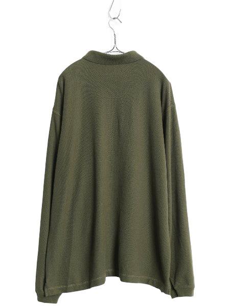 パタゴニア 鹿の子 長袖 ポロシャツ メンズ XL 古着 06年製 長袖シャツ ロングスリーブ オーガニック コットン カットソー 大きいサイズ 緑