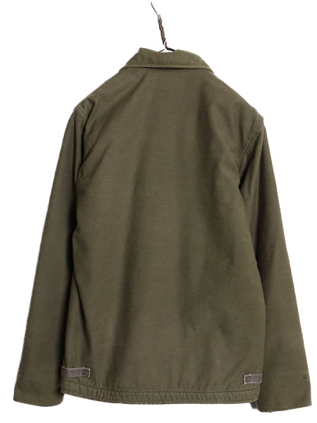 70s 初期 ALPHA INDUSTRIES 社製 A-2 デッキ ジャケット SMALL 民間 ヴィンテージ アルファ USN ネイビー ミリタリー 裏ボア ライナー付き