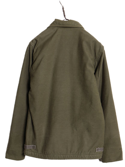 70s 初期 ALPHA INDUSTRIES 社製 A-2 デッキ ジャケット SMALL 民間 ヴィンテージ アルファ USN ネイビー ミリタリー 裏ボア ライナー付き