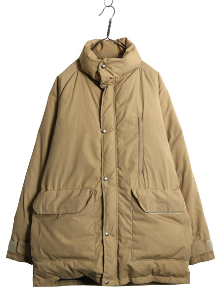 80s 茶タグ ★ ノースフェイス セロー ダウン ジャケット メンズ L 古着 USA製 ヴィンテージ アウトドア ジャンパー ハイネック フルジップ