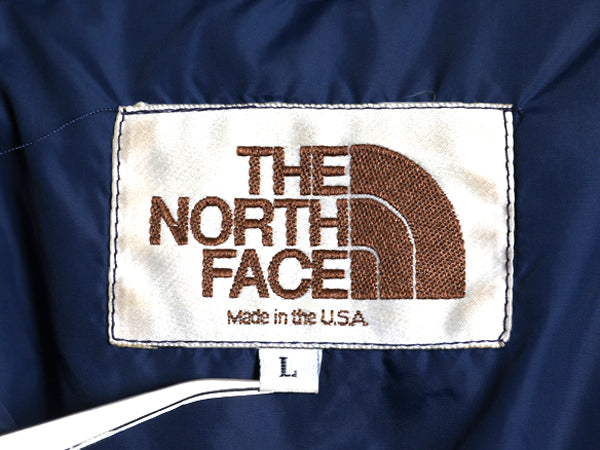 80s 茶タグ ★ ノースフェイス セロー ダウン ジャケット メンズ L 古着 USA製 ヴィンテージ アウトドア ジャンパー ハイネック フルジップ