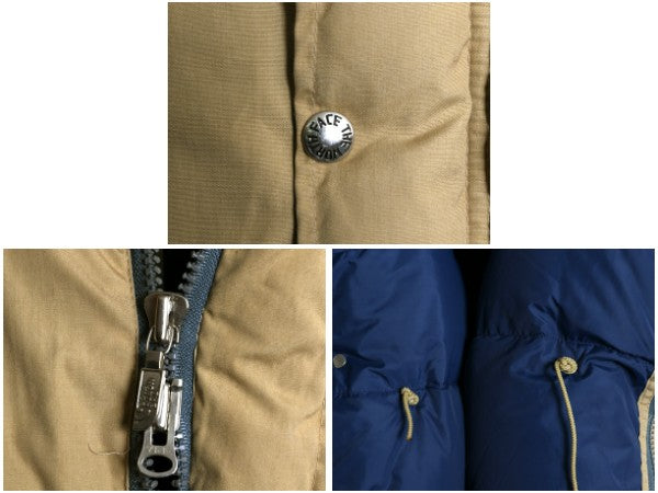 80s 茶タグ ★ ノースフェイス セロー ダウン ジャケット メンズ L 古着 USA製 ヴィンテージ アウトドア ジャンパー ハイネック フルジップ