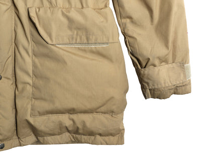 80s 茶タグ ★ ノースフェイス セロー ダウン ジャケット メンズ L 古着 USA製 ヴィンテージ アウトドア ジャンパー ハイネック フルジップ