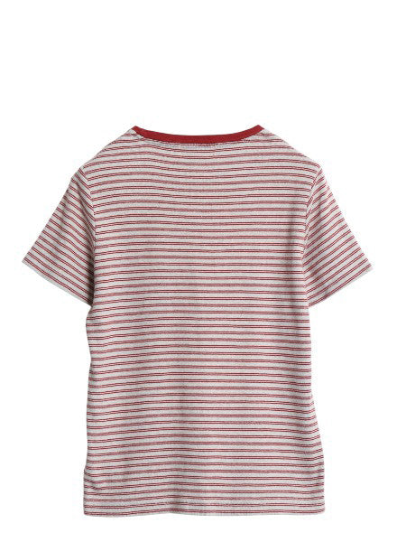 90s ローレン ラルフローレン ボーダー 半袖 Tシャツ レディース S オールド ポロ コットン ストレッチ リブ編み カットソー ワンポイント