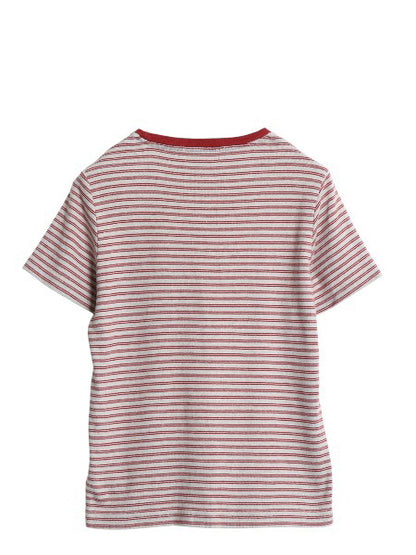 90s ローレン ラルフローレン ボーダー 半袖 Tシャツ レディース S オールド ポロ コットン ストレッチ リブ編み カットソー ワンポイント