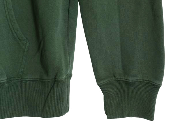 ステューシー ハーフジップ スウェット メンズ XL / トレーナー プルオーバー 襟付き ヘビーウェイト ワンポイント 裏起毛 大きいサイズ 緑