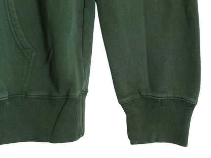 ステューシー ハーフジップ スウェット メンズ XL / トレーナー プルオーバー 襟付き ヘビーウェイト ワンポイント 裏起毛 大きいサイズ 緑