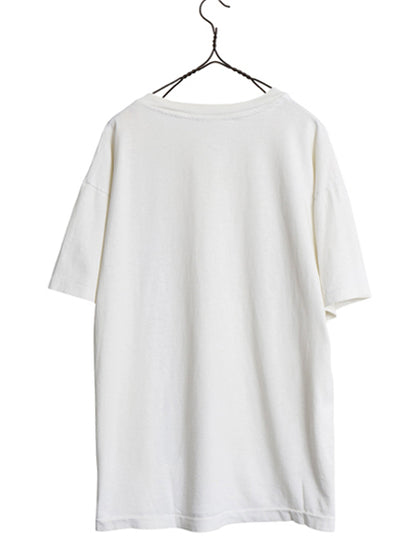 90s ☆ DKNY ダナキャラン ロゴ プリント Tシャツ メンズ L 程/ 古着 オールド 当時物 グラフィック カットソー シングルステッチ ホワイト