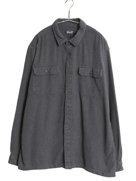 パタゴニア ロングスリーブ フィヨルド フランネル シャツ メンズ XL / 17年製 アウトドア ネルシャツ ヘビーウェイト 大きいサイズ 無地