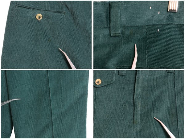 80s リーバイス パナテラ 細畝 コーデュロイ フレア パンツ 実寸 31 30 / 古着 ヴィンテージ ブーツカット スラックス ボトムス グリーン