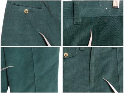 80s リーバイス パナテラ 細畝 コーデュロイ フレア パンツ 実寸 31 30 / 古着 ヴィンテージ ブーツカット スラックス ボトムス グリーン