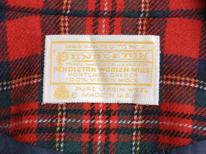 ほぼ デッドストック 70s USA製 ペンドルトン ツイード テーラード ジャケット レディース L 程/ ヴィンテージ チェック ウール ブレザー