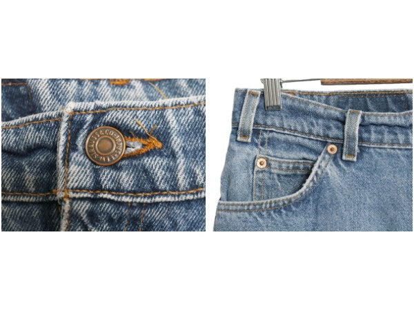 90s USA製 リーバイス 550 デニム パンツ メンズ 34 32 / オールド リラックス フィット テーパード ジーンズ ジーパン ヒゲ オレンジタブ
