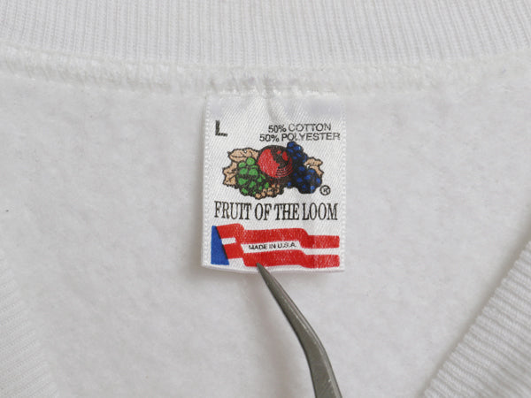 90s USA製 ジョーク イラスト プリント スウェット メンズ レディース L オールド トレーナー キャラクター アニマル グラフィック 裏起毛