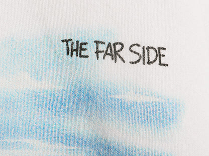 90s USA製 ジョーク イラスト プリント スウェット メンズ レディース L オールド トレーナー キャラクター アニマル グラフィック 裏起毛