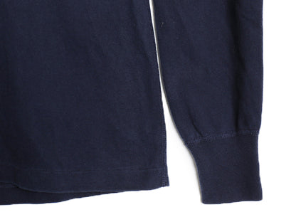 80s ラルフローレン モックネック 長袖 Tシャツ レディース L ヴィンテージ ポロ ロンT コットン ストレッチ カットソー ロングスリーブ 紺