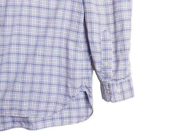 ラルフローレン チェック 長袖 ボタンダウン シャツ メンズ XL 古着 ポロ コットン 長袖シャツ マチ付き ヴィンテージ モデル 大きいサイズ