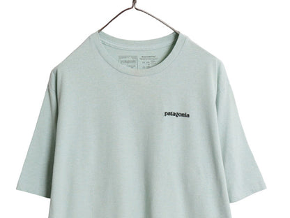 パタゴニア 両面 プリント 半袖 Tシャツ メンズ L 古着 20年製 アウトドア P6 ボックスロゴ バックプリント カットソー トップス グリーン