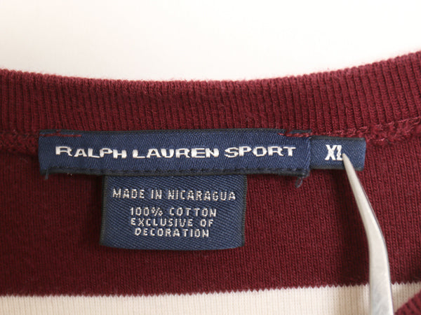 ラルフローレン ボーダー 長袖 Tシャツ レディース XL ポロ スポーツ ロンT コットン ストレッチ 大きいサイズ カットソー ツートン ポニー