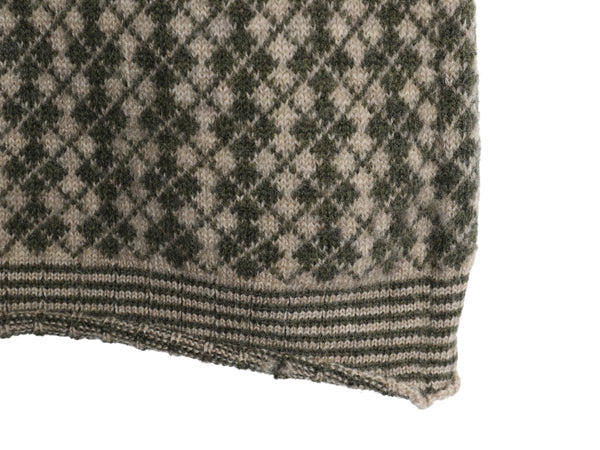 90s ジェイクルー アーガイル ウール ニット ベスト メンズ レディース M / オールド Vネック プルオーバー セーター 総柄 重ね着 シンプル