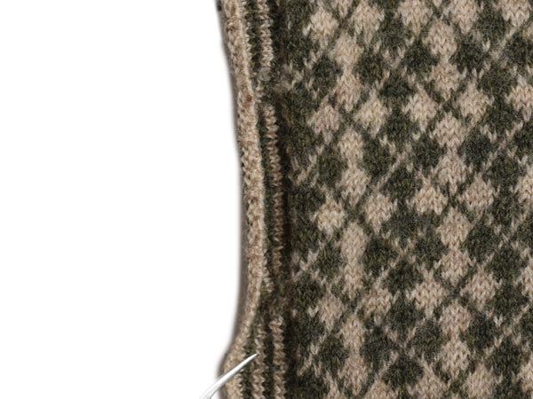 90s ジェイクルー アーガイル ウール ニット ベスト メンズ レディース M / オールド Vネック プルオーバー セーター 総柄 重ね着 シンプル