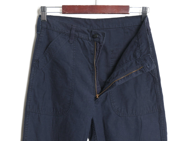 70s ★ 米軍実物 USN ネイビー ユーティリティ パンツ メンズ 30R 76年製 ヴィンテージ ミリタリー 軍物 NAVY セーラー フレア ボトムス 紺