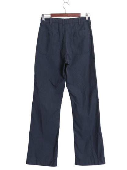 70s ★ 米軍実物 USN ネイビー ユーティリティ パンツ メンズ 30R 76年製 ヴィンテージ ミリタリー 軍物 NAVY セーラー フレア ボトムス 紺