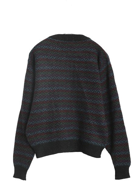 80s ウールリッチ デザイン ニット セーター レディース M 程/ 古着 旧タグ ヴィンテージ 乗馬 絵柄 ドッグ アニマル ウール マルチカラー