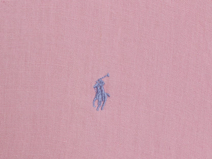 90s ラルフローレン 長袖 ボタンダウン シャツ メンズ XL オールド ポロ 100% リネン 高級 長袖シャツ ワンポイント 大きいサイズ シンプル