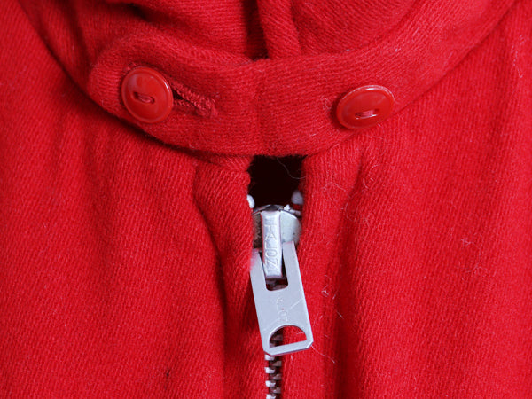 70s USA製 ウールリッチ 中綿 ハンティング ジャケット メンズ M / ヴィンテージ フルジップ ハーフ コート ブルゾン ジャンパー 無地 赤