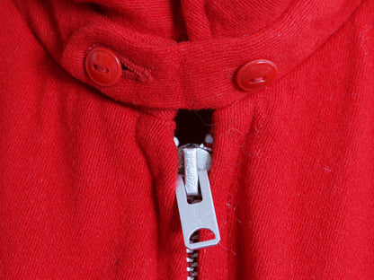 70s USA製 ウールリッチ 中綿 ハンティング ジャケット メンズ M / ヴィンテージ フルジップ ハーフ コート ブルゾン ジャンパー 無地 赤