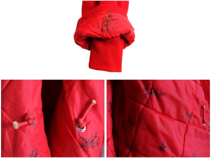 70s USA製 ウールリッチ 中綿 ハンティング ジャケット メンズ M / ヴィンテージ フルジップ ハーフ コート ブルゾン ジャンパー 無地 赤