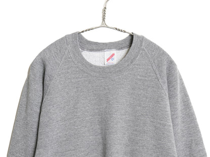 80s USA製 ジャージーズ 無地 スウェット メンズ レディース XXL ヴィンテージ ブランク トレーナー 大きいサイズ ソリッド 霜降り グレー