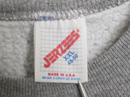 80s USA製 ジャージーズ 無地 スウェット メンズ レディース XXL ヴィンテージ ブランク トレーナー 大きいサイズ ソリッド 霜降り グレー