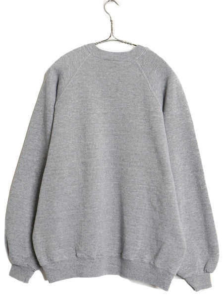 80s USA製 ジャージーズ 無地 スウェット メンズ レディース XXL ヴィンテージ ブランク トレーナー 大きいサイズ ソリッド 霜降り グレー