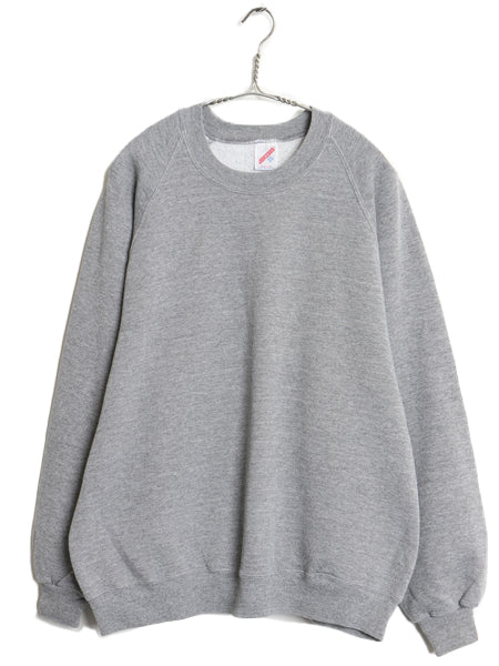 80s USA製 ジャージーズ 無地 スウェット メンズ レディース XXL ヴィンテージ ブランク トレーナー 大きいサイズ ソリッド 霜降り グレー