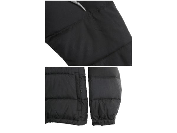 ノースフェイス ヌプシ ダウン ジャケット レディース S / アウトドア ナイロン 700フィル ハイネック ブルゾン パッカブル フルジップ 黒