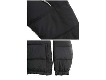 ノースフェイス ヌプシ ダウン ジャケット レディース S / アウトドア ナイロン 700フィル ハイネック ブルゾン パッカブル フルジップ 黒