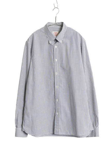 ブルックスブラザーズ チェック 長袖 ボタンダウン シャツ メンズ L 古着 Red Fleece コットン マチ付き ワイシャツ ホワイト ブラック BD