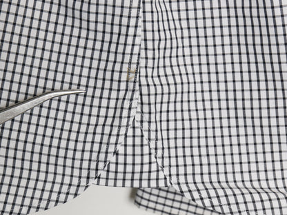 ブルックスブラザーズ チェック 長袖 ボタンダウン シャツ メンズ L 古着 Red Fleece コットン マチ付き ワイシャツ ホワイト ブラック BD